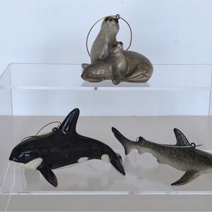 Elegant Marine Animal Ornaments Set